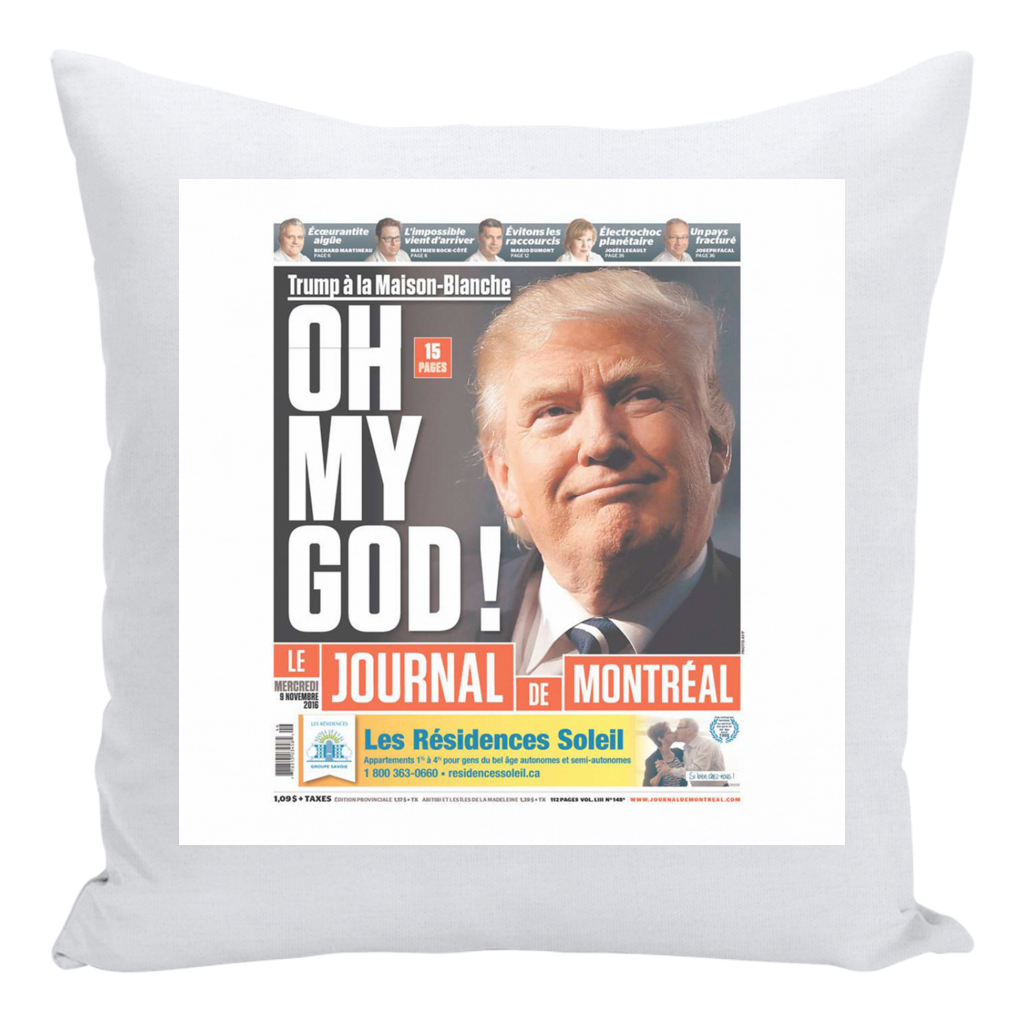 TRUMP WINS Montreal Paper Cry Pillow