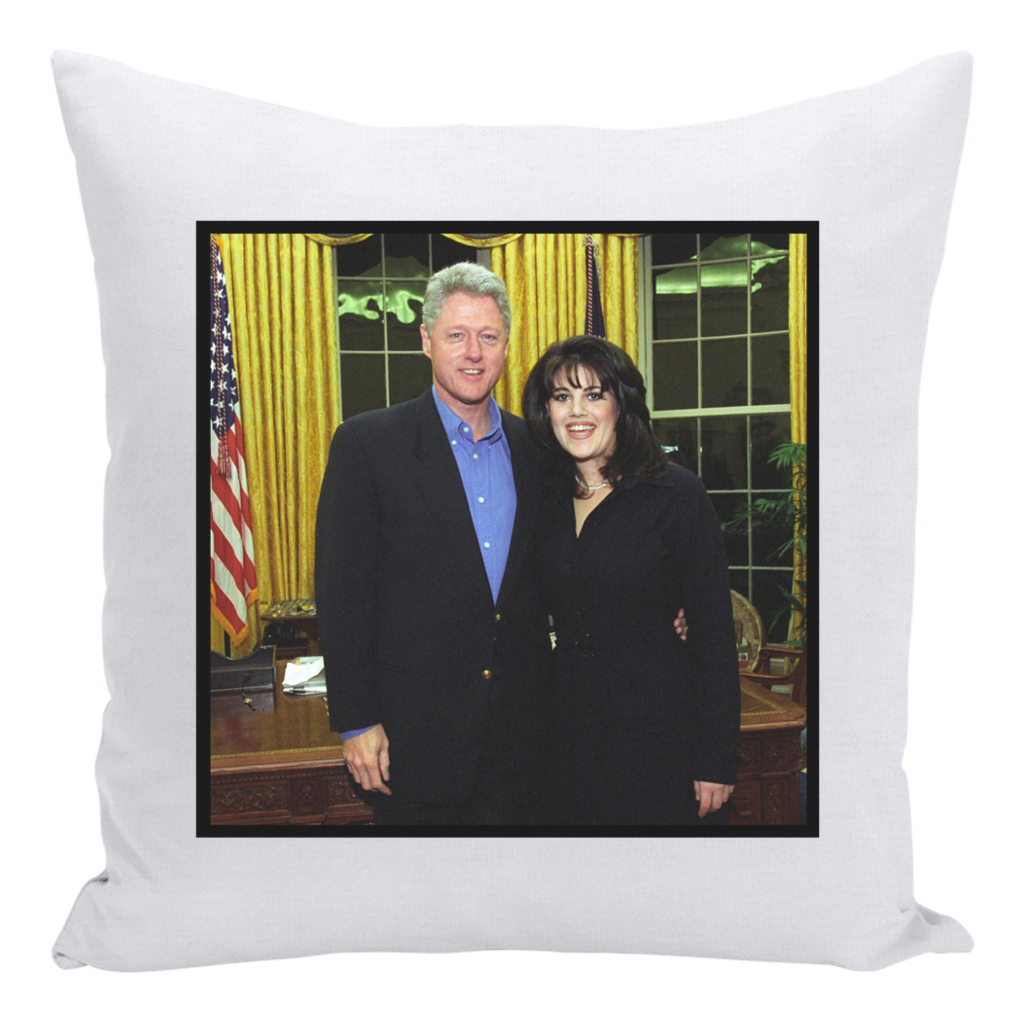 Bill and Monica Cry Pillow