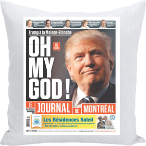 TRUMP WINS Montreal Paper Cry Pillow